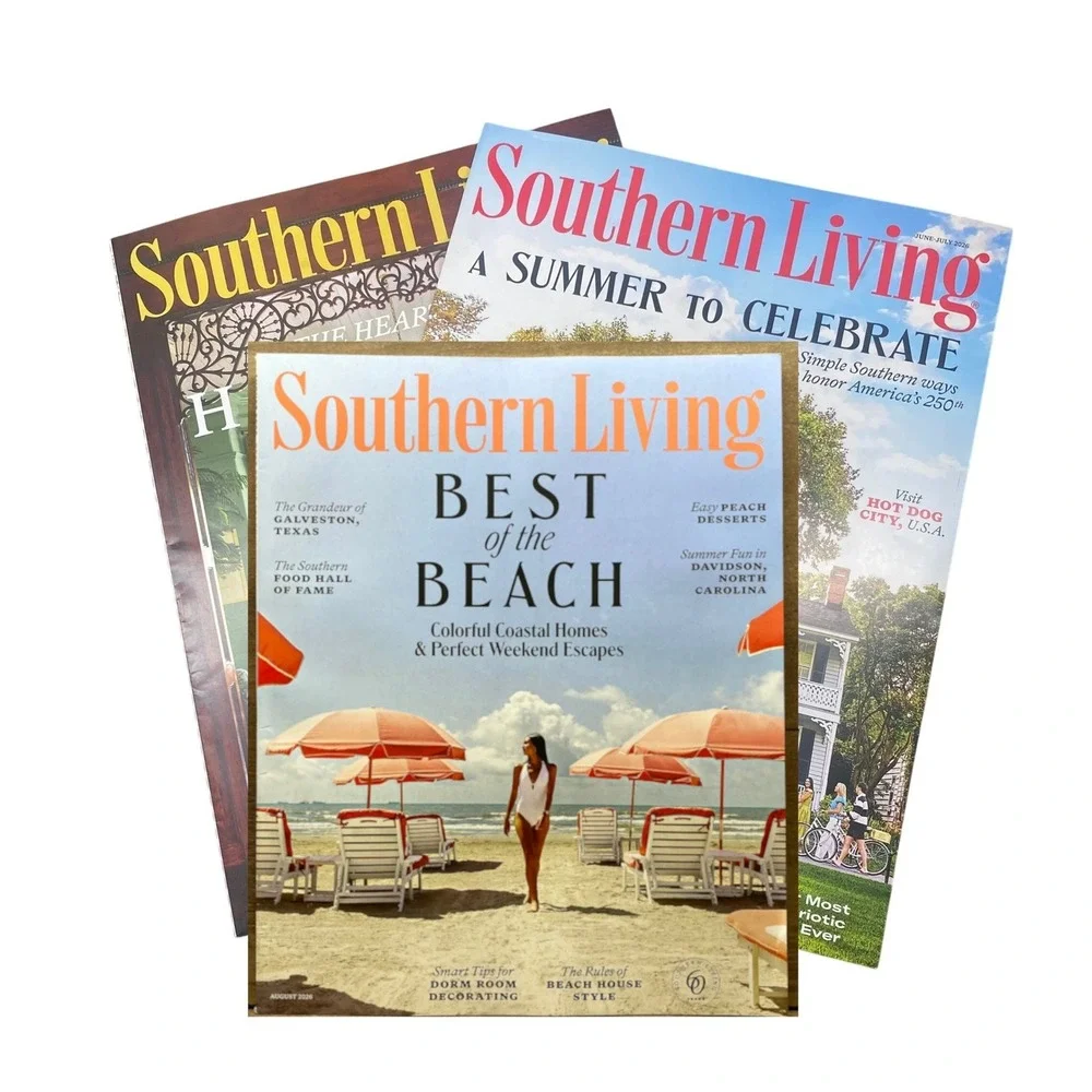 Lot 3 Southern Living Magazine May - August 2026 Home Decor Food Travel Lifestyl